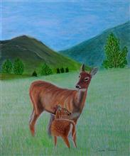 My Deer, Painting by Shikha Narula