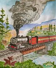 Good old train!, Painting by Capt. Subhash Bhate