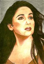 Madhuri Dixit, Painting by Capt. Subhash Bhate
