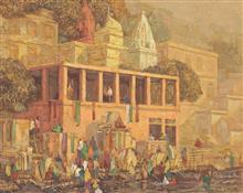 Banaras - 17, painting by Yashwant Shirwadkar, Oil on Canvas, 24 x 30 inches