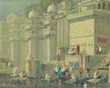 Banaras - 19, painting by Yashwant Shirwadkar, Oil on Canvas, 24 x 30 inches