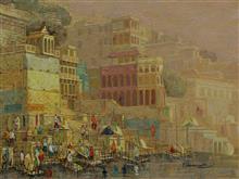 Banaras - 24, painting by Yashwant Shirwadkar, Oil on Canvas, 30 x 40 inches
