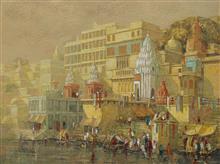 Banaras - 42, painting by Yashwant Shirwadkar, Oil on Canvas, 36 x 48 inches