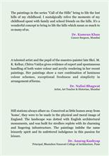 Call of the Hills, Brochure - Page - 6, Exhibition of paintings and sketches by Chitra Vaidya, at Jehangir Art Gallery, Mumabai