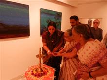Chitra Vaidya with family members at Inauguration of the show