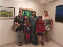 Chitra Vaidya with some of her students and their families