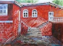 Heritage Hotel VI, Matheran, Painting by Chitra Vaidya, Mixed Media on Paper, 10 x 14   inches