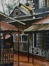 Heritage Hotel VII, Panchgan, Painting by Chitra Vaidya, Mixed Media on Paper, 14  X  10 inches