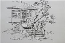 Heritage Hotel XVI, Matheran, Sketch by Chitra Vaidya, Pen and Ink on Paper, 6.5  x  10 inches