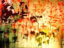 Abstraction, painting by Prakash Bal Joshi, Oil on Canvas, 36 x 48 inches