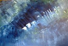 Dimming Light in a City, painting by Prakash Bal Joshi, Oil On Canvas, 24 x 36 inches 