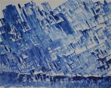 Frozen City, painting by Prakash Bal Joshi, Oil on Canvas, 30 x 24 inches