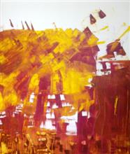 Glow Over City, painting by Prakash Bal Joshi, Oil  on Canvas, 48 x 36 inches 