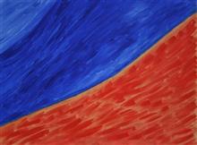 Run of Lava, painting by Prakash Bal Joshi, Oil  on Canvas, 48 x 36 inches