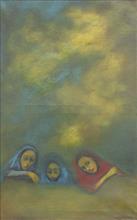 Colours of Life, painting by Gogi Saroj Pal, Oil on Canvas, 30 X 48 inches