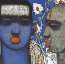 Colours of Life, Untitled,  painting by Sujata Achrekar, Acrylic on canvas, 36 x 36 inches