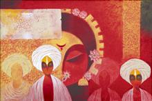 Colours of Life, Tathastu,  painting by Vijayraaj Bodhankar, Acrylic on canvas, 36 x 24 inches