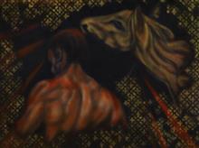 Companion, painting by Raqesh Vashisth, Acrylic on canvas, 48 x 60 inches