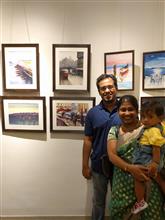 Ivan Gomes with his Family at Indiaart Gallery, Pune