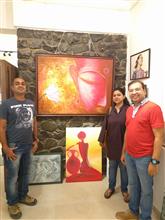 Nupur Sinha with guests at Indiaart Gallery, Pune - 1