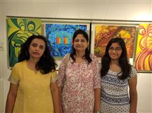 Rupal Buch with  guests at Indiaart Gallery, Pune - 1
