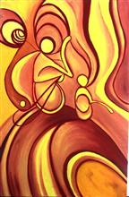 Abstract, Painting by Nupur Sinha, Oil on Canvas, 36 x 24 inches