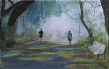 Another day, Painting by Mrudula Bapat, Watercolor on paper, 14 x 21  inches