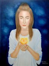 Prayer, Painting by Shikha Narula, Oil on canvas, 24 x 18 inches