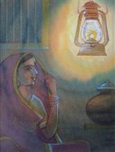 Untitled - 51, Painting by Natubhai Mistry, Watercolour on Paper, 14 x 10.5 inches