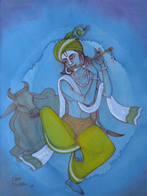 Untitled - 54, Painting by Natubhai Mistry, Watercolour on Paper, 14 x 10.5 inches