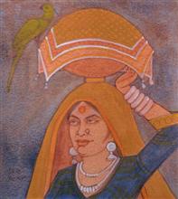 Untitled - 70, Painting by Natubhai Mistry, Watercolour on Paper, 11 x 10 inches