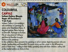 Colourful Canvas, News in Sakal Times, 1 December 2016