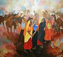 Untitled - 15, Painting by Shashikant Bane, Oil on Canvas, 50 x 45 inches