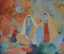 Untitled - 5, Painting by Shashikant Bane, Oil on Canvas, 35 x 30 inches