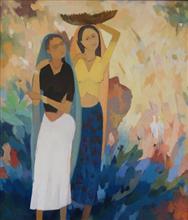 Untitled - 6, Painting by Shashikant Bane, Oil on Canvas, 35 x 30 inches