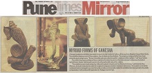 Myriad forms of Ganesha, News in Pune Mirror, 8 September 2016