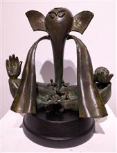 Blessings of Ganesha, Sculpture by Chandan Roy