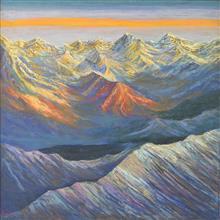 Himalaya collection - 16, Paintings by Kishor Randiwe, Oil on Canvas, 56 x 56 inches