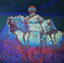 Himalaya collection - 19, Paintings by Kishor Randiwe, Oil on Canvas, 60 x 60 inches