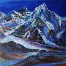 Himalaya collection - 2, Paintings by Kishor Randiwe, Oil on Canvas, 24 x 24 inches
