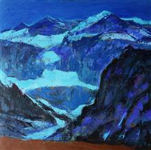 Himalaya collection - 6, Paintings by Kishor Randiwe, Oil on Canvas, 24 x 24 inches