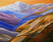 Kumaon Mountains - 16, Painting by Chitra Vaidya, Oil & Acrylic on Canvas, 24 x 30inches