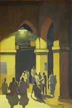 Painting 14, painting by Anwar Husain, Acrylic on Canvas, 36 x 24 inches