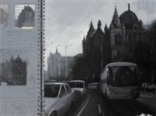 Mumbai Diary - 51, painting by Anwar Husain, Acrylic on Canvas, 30 x 40 inches