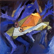 Ecstasy, painting by Milon Mukherjee