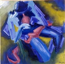 Snake Charmer, painting by Milon Mukherjee