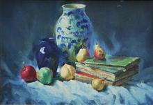 Still Life - 3, Painting by John Fernandes, Oil Pastel, 16 x 20 inches