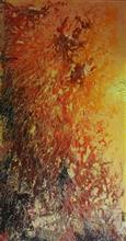 Illusion, Painting by Anuj Malhotra, Mixed medium on canvas, 34 x 18 inches