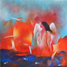 Angel, painting by Bhawana Choudhary, Acrylic on Canvas, 24  X 24 inches