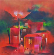 Untitled, painting by Bhawana Choudhary, Acrylic on Canvas, 24  X 24  inches 